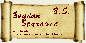 Bogdan Starović vizit kartica